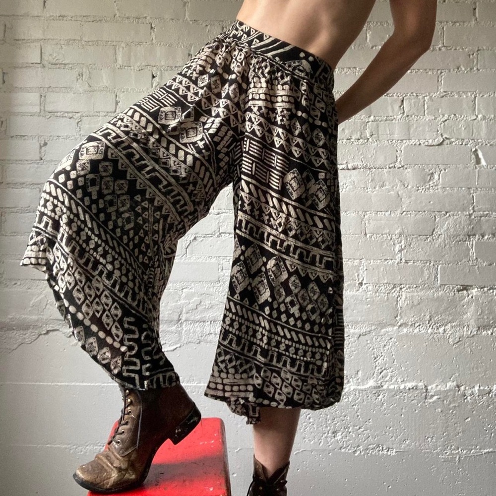 Silence + Noise Geometric Black and White Trousers